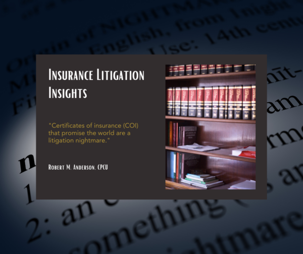 Certificates of insurance (COI)