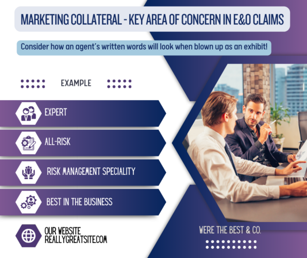 Marketing Collateral A Key Area of Concern in E&O Claims
